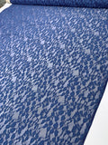 Leaf Vines Lace-Tulle - Cobalt Blue