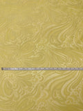 Retro Swirls on Mesh Lace - Citrus Yellow