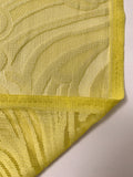Retro Swirls on Mesh Lace - Citrus Yellow