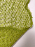 French Double-Scalloped Swiss-Dotted Fishnet Lace with Mechanical Stretch - Warm Olive