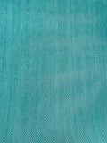 French Double-Scalloped Swiss-Dotted Fishnet Lace with Mechanical Stretch - Turquoise Blue