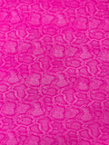 Italian Snakeskin Lace with Vertical Stretch - Hot Pink