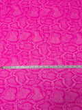 Italian Snakeskin Lace with Vertical Stretch - Hot Pink