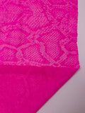 Italian Snakeskin Lace with Vertical Stretch - Hot Pink