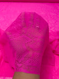 Italian Snakeskin Lace with Vertical Stretch - Hot Pink