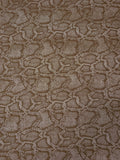 Italian Snakeskin Lace with Vertical Stretch - Brown
