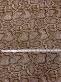 Italian Snakeskin Lace with Vertical Stretch - Brown