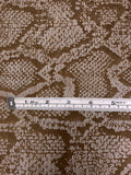 Italian Snakeskin Lace with Vertical Stretch - Brown