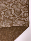 Italian Snakeskin Lace with Vertical Stretch - Brown