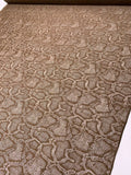 Italian Snakeskin Lace with Vertical Stretch - Brown