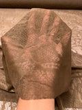 Italian Snakeskin Lace with Vertical Stretch - Brown