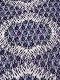 Floral Lace with Abstract Print - Purple / Navy / Off-White