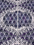 Floral Lace with Abstract Print - Purple / Navy / Off-White