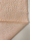 Swirl Motif Textured Brocade - Peach