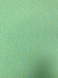 Swirl Motif Textured Brocade - Lime / Aqua Blue