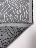 Made in Switzerland Leaf Design Brocade - Dark Navy / White