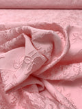 Floral Cloqué Brocade - Pink