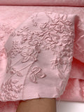 Floral Cloqué Brocade - Pink