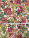 Floral Printed Stretch Brocade - Multicolor