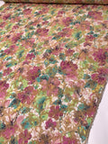 Floral Printed Stretch Brocade - Multicolor