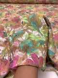 Floral Printed Stretch Brocade - Multicolor