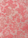 Floral with Metallic Dots Brocade - Coral  Gold / Champagne