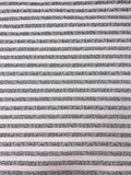 Made in Switzerland Striped and Paisley Jacquard Brocade - White / Black
