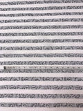 Made in Switzerland Striped and Paisley Jacquard Brocade - White / Black