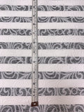 Made in Switzerland Striped and Paisley Jacquard Brocade - White / Black