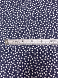 Made in Switzerland Dotted Cotton Brocade - Navy / White