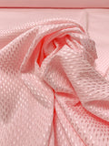 Satin Jacquard Stretch Brocade - Baby Pink