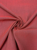 Italian Textured Honeycomb Brocade - Hot Coral / Grey