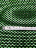 Textured Bow-Dot Brocade - Neon Green / Black