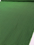 Textured Bow-Dot Brocade - Neon Green / Black