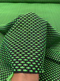 Textured Bow-Dot Brocade - Neon Green / Black