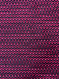 Teardrop Textured Stretch Brocade - Magenta / Navy