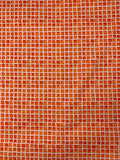 Italian Printed Squares on Lightweight Jacquard Brocade - Orange / Nude