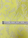 Floral Stems Reversible Lightweight Jacquard Brocade - Yellow / White