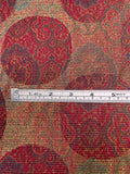 Italian Holographic Circle Medallion Tapestry-Like Brocade - Magenta / Gold / Multicolor