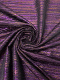 Italian Streak Striped Metallic Brocade - Purples / Copper