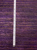 Italian Streak Striped Metallic Brocade - Purples / Copper