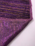 Italian Streak Striped Metallic Brocade - Purples / Copper