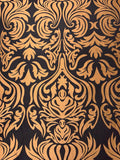 Damask Brocade - Bronze / Black