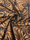 Damask Brocade - Bronze / Black