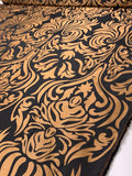 Damask Brocade - Bronze / Black