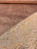 Italian Floral Swirls Reversible Brocade - Gold / White / Rose Gold
