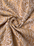 Italian Floral Swirls Reversible Brocade - Gold / White / Rose Gold