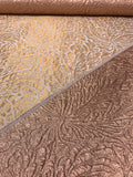 Italian Floral Swirls Reversible Brocade - Gold / White / Rose Gold