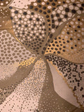 Italian Large-Scale Dotted Floral Brocade - Vintage Gold / Tan / Taupes / Black