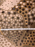 Italian Large-Scale Dotted Floral Brocade - Vintage Gold / Tan / Taupes / Black